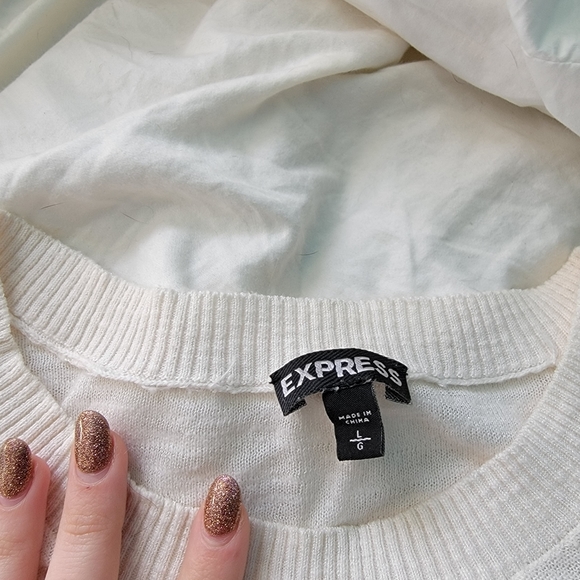 Express light orange/beige sweater - Picture 3 of 7